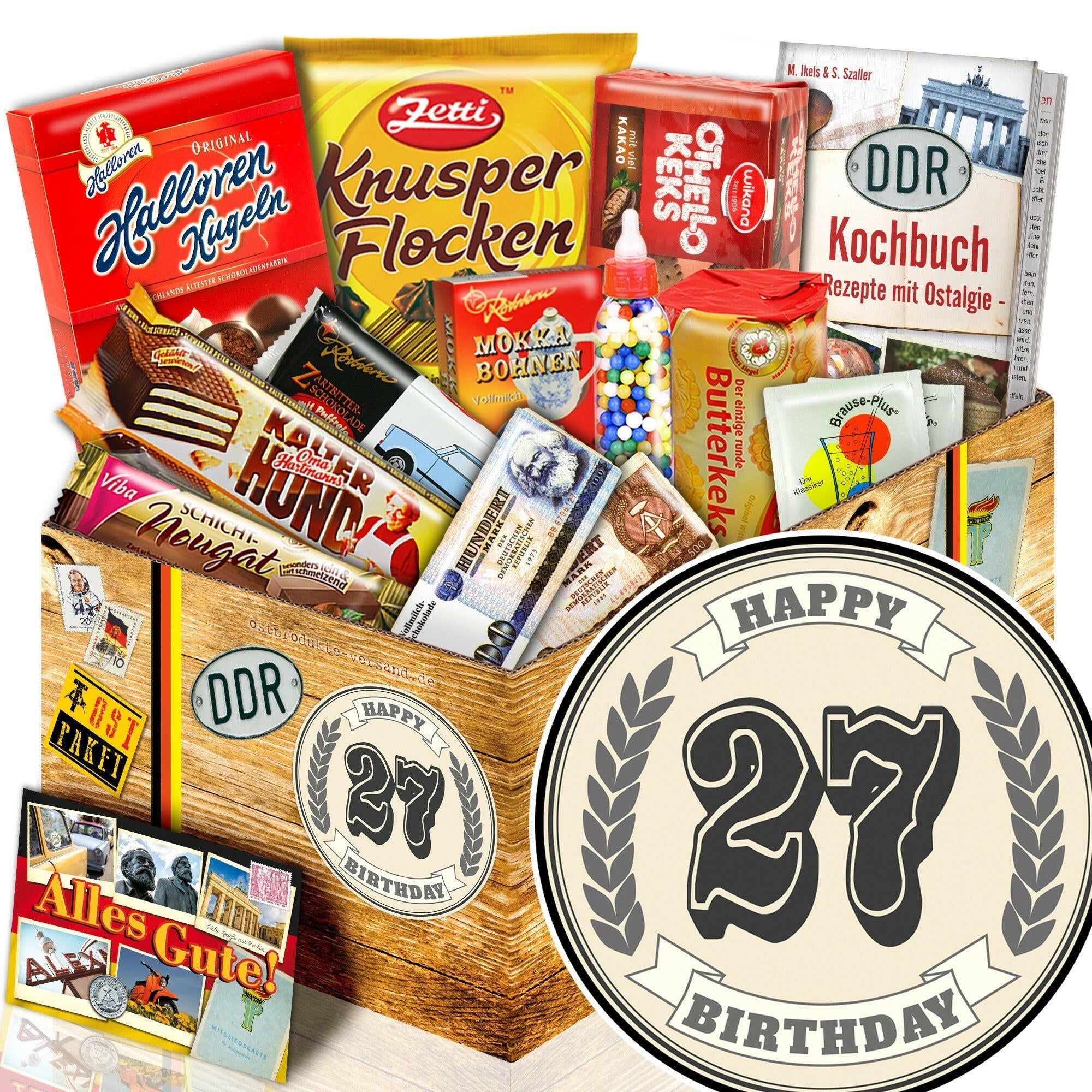 27 Zahl - Süßigkeiten Set DDR L - Ossiladen I Ostprodukte Versand