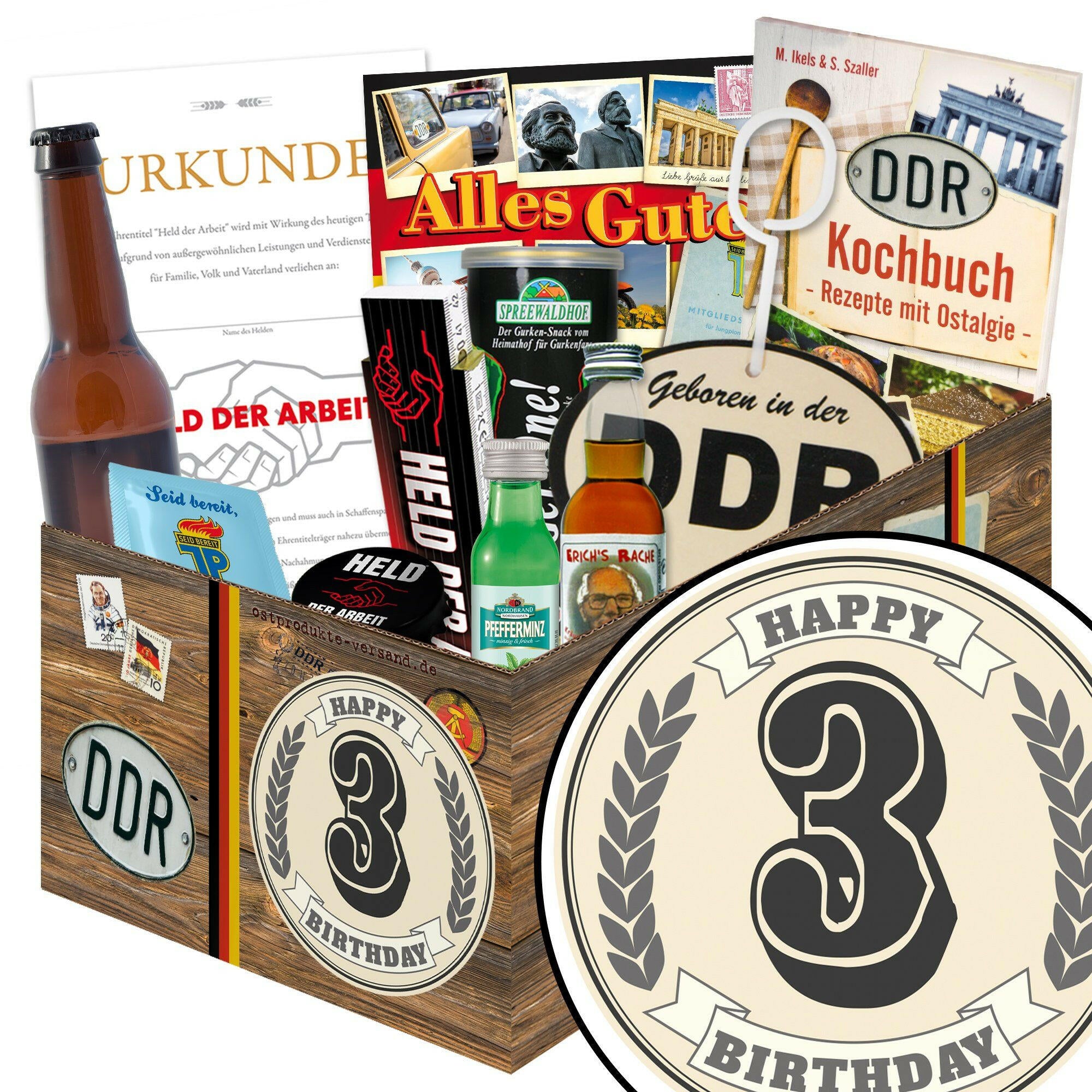 3 Zahl - Geschenkset Ostpaket "Männer Box" - Ossiladen I Ostprodukte Versand
