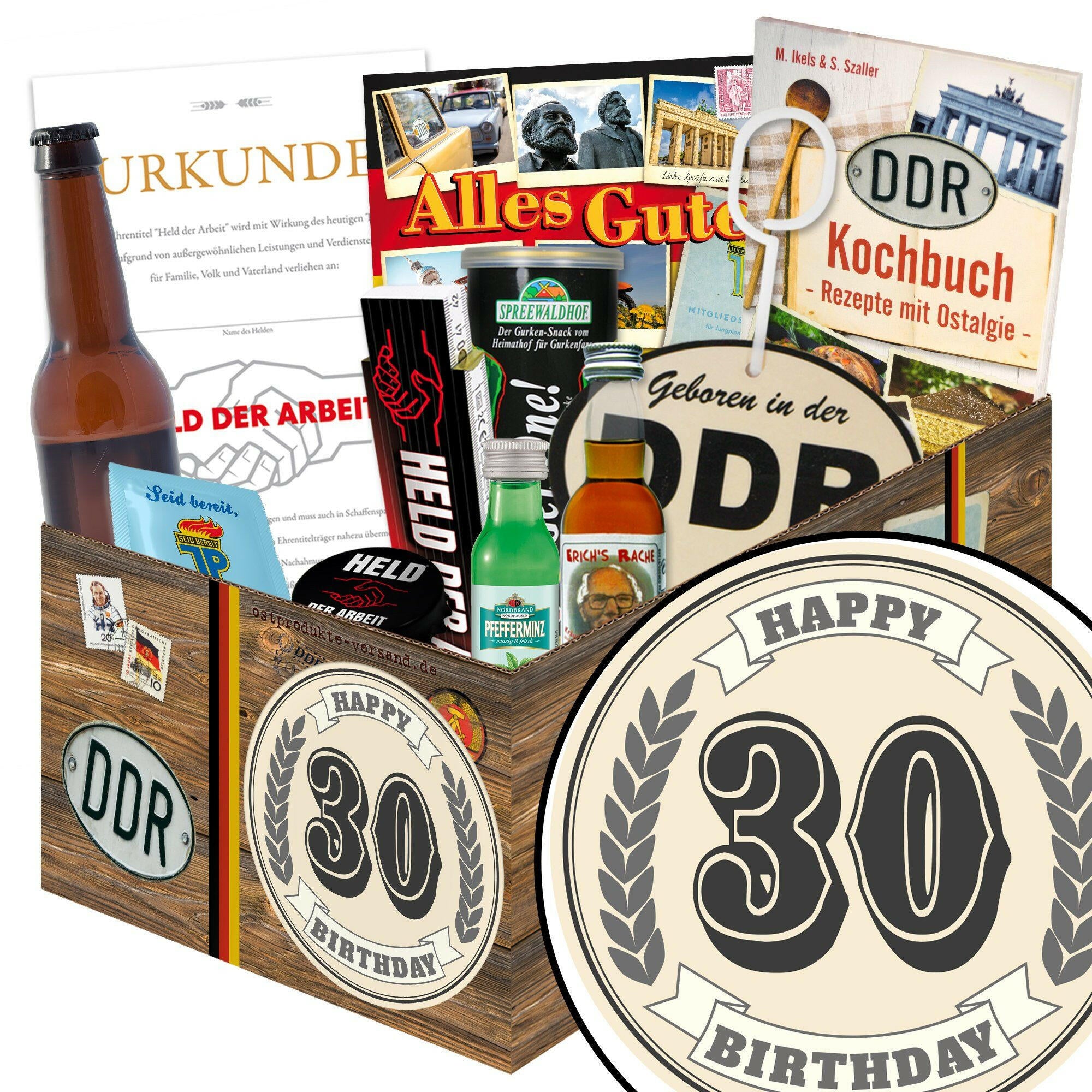 30. Geburtstag - Geschenkset Ostpaket "Männer Box" - Ossiladen I Ostprodukte Versand