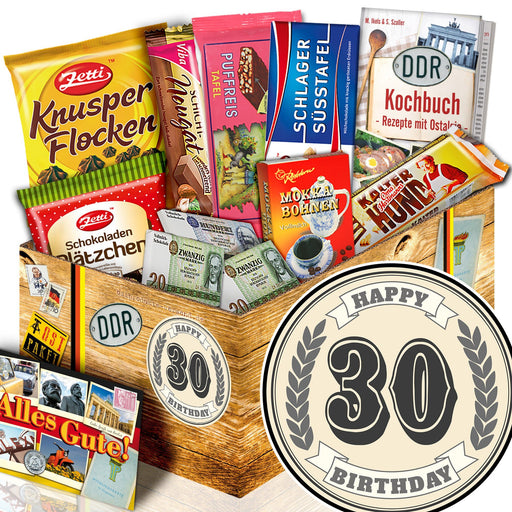 30. Geburtstag - Geschenkset Ostpaket "Schokoladenbox M" - Ossiladen I Ostprodukte Versand