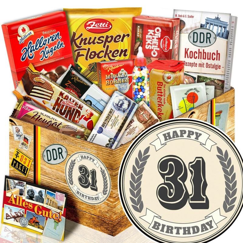 31 Zahl - Süßigkeiten Set DDR L - Ossiladen I Ostprodukte Versand