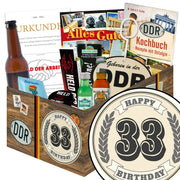 33 Zahl - Geschenkset Ostpaket "Männer Box" - Ossiladen I Ostprodukte Versand