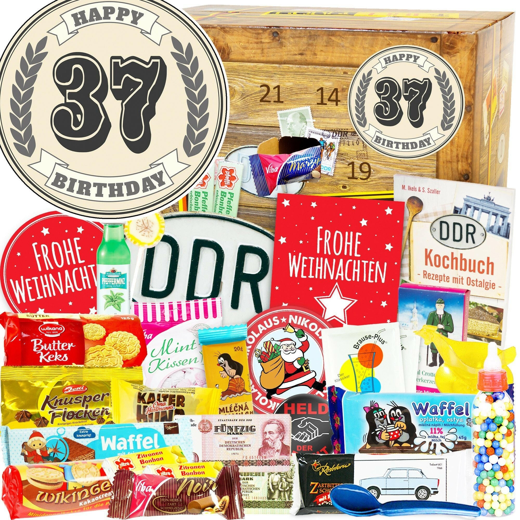 37 Zahl - DDR Adventskalender - Ossiladen I Ostprodukte Versand