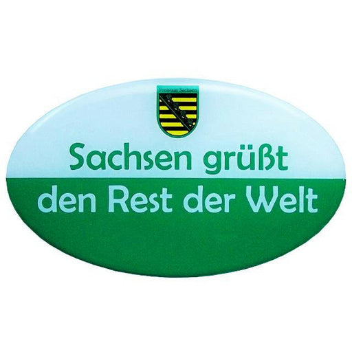 3D Aufkleber - Sachsen grüßt den Rest der Welt
