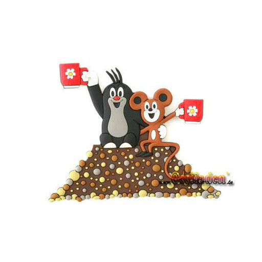 3D Magnet der kleine Maulwurf mit Maus