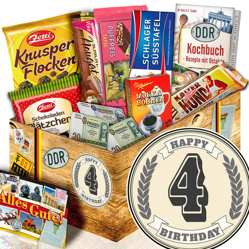 4 Zahl - Geschenkset Ostpaket "Schokoladenbox M" - Ossiladen I Ostprodukte Versand