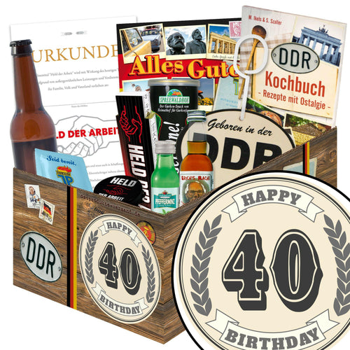 40. Geburtstag - Geschenkset Ostpaket "Männer Box" - Ossiladen I Ostprodukte Versand