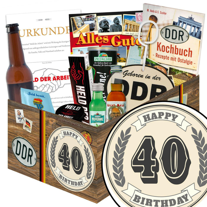 40. Geburtstag - Geschenkset Ostpaket "Männer Box" - Ossiladen I Ostprodukte Versand