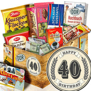 40. Geburtstag - Geschenkset Ostpaket "Schokoladenbox M" - Ossiladen I Ostprodukte Versand