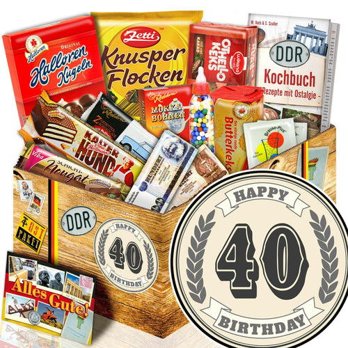 40. Geburtstag - Süßigkeiten Set DDR L - Ossiladen I Ostprodukte Versand