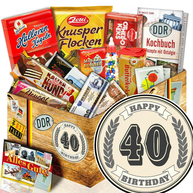 40. Geburtstag - Süßigkeiten Set DDR L - Ossiladen I Ostprodukte Versand