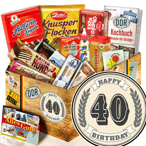40. Geburtstag - Süßigkeiten Set DDR L - Ossiladen I Ostprodukte Versand