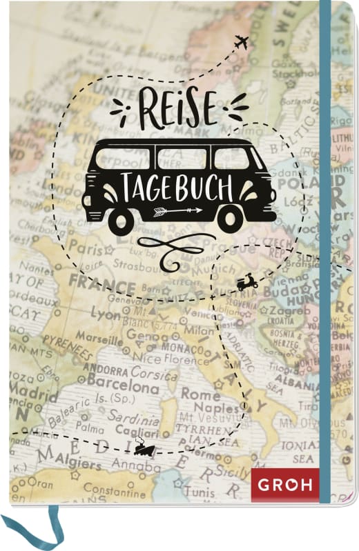 Reisetagebuch (Landkarte) - Tagebuch NB - 96 Seiten