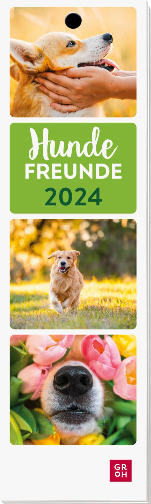 Hundefreunde 2024 - Lesezeichenkalender - 12 Seiten