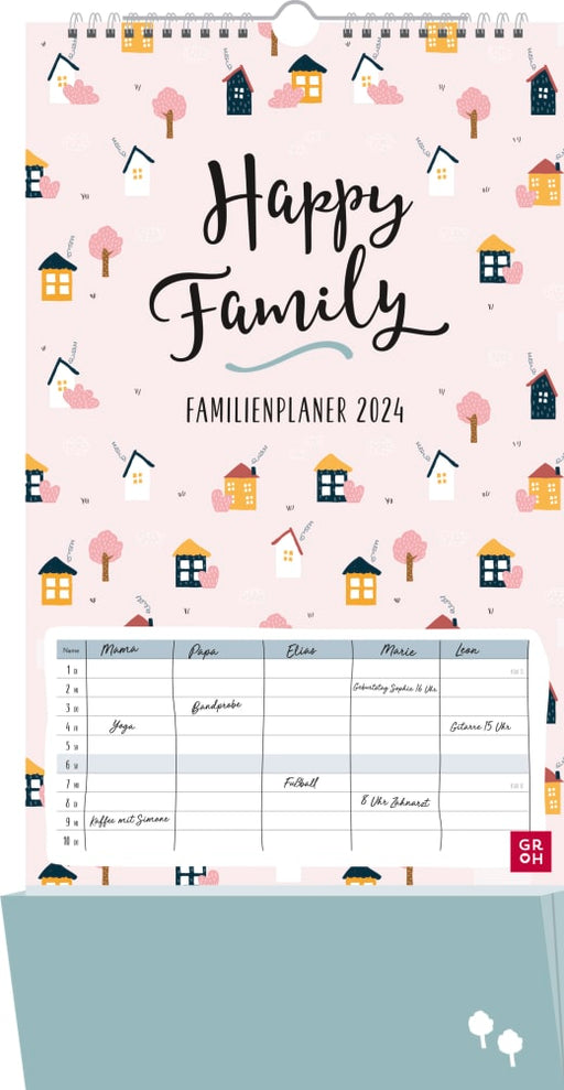Happy Family - Familienplaner 2024 - Wandkalender - 12 Seiten