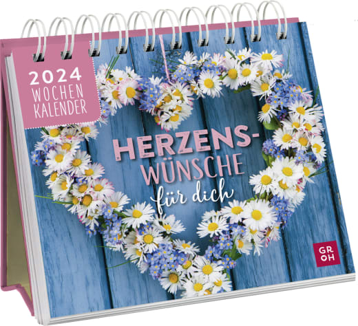 Herzenswünsche für dich 2024 - Aufstellkalender - 108 Seiten