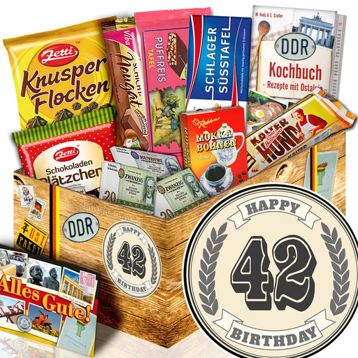 42 Zahl - Geschenkset Ostpaket "Schokoladenbox M" - Ossiladen I Ostprodukte Versand