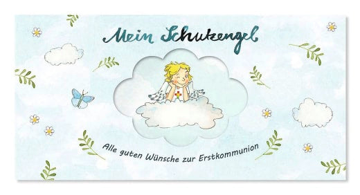 Mein Schutzengel. Alle guten Wünsche zur Erstkommunion - Kuvert für ein Geld- und Gutscheingeschenk - Papeterie