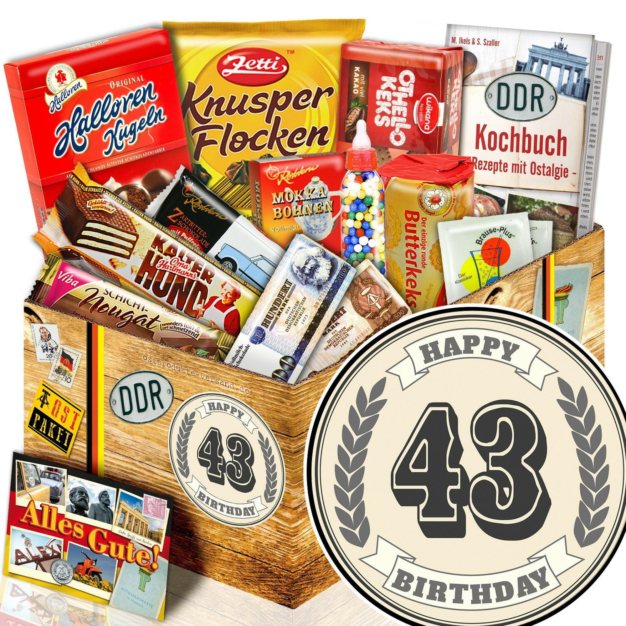 43 Zahl - Süßigkeiten Set DDR L - Ossiladen I Ostprodukte Versand