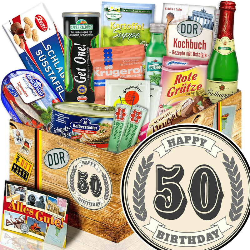 50. Geburtstag - Spezialitäten Set M - Ossiladen I Ostprodukte Versand