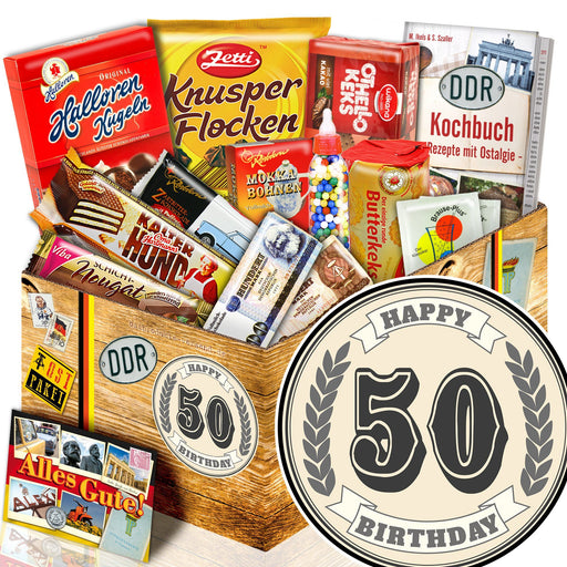 50. Geburtstag - Süßigkeiten Set DDR L - Ossiladen I Ostprodukte Versand