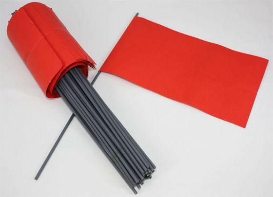 50 Stück Original Papierfähnchen - Rot