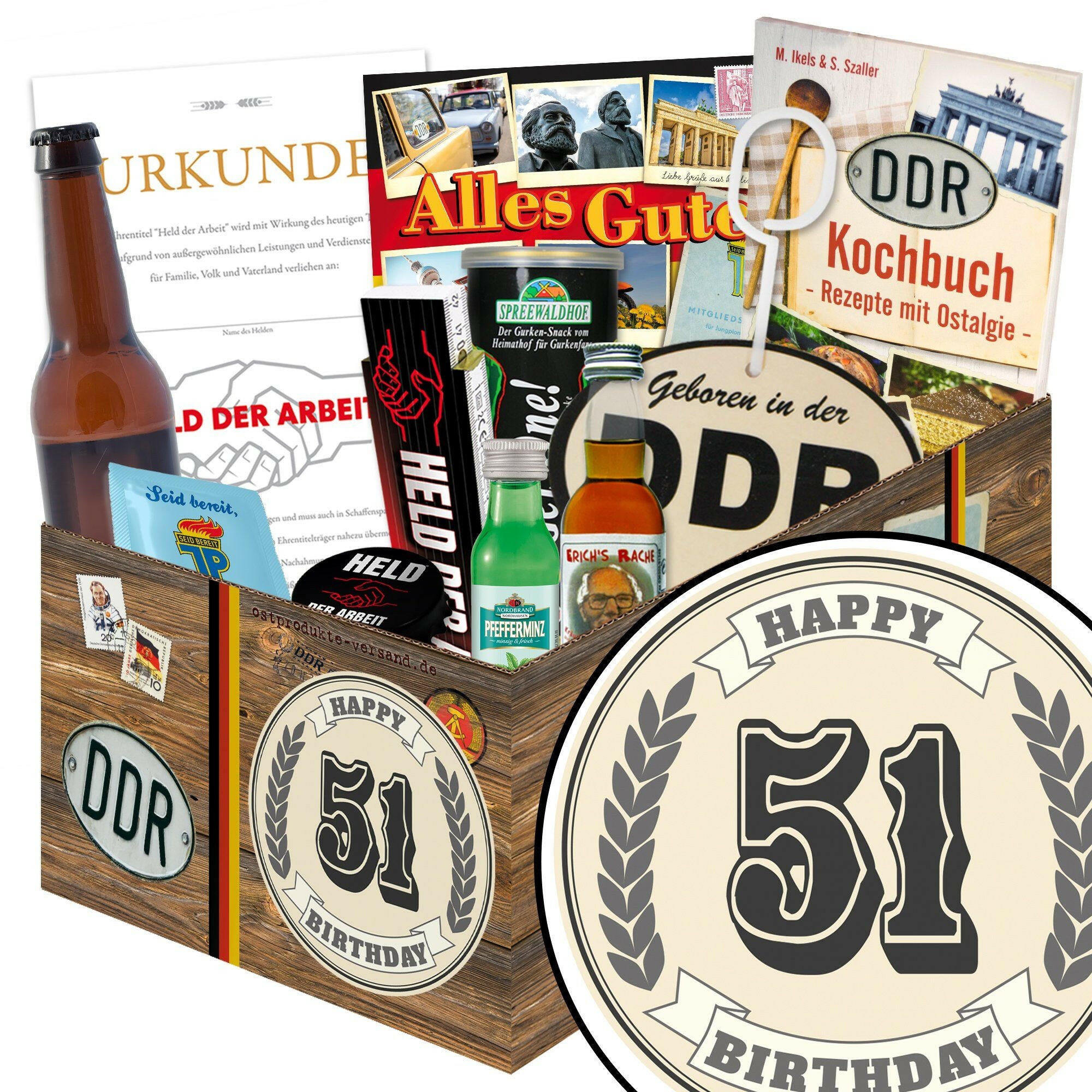 51 Zahl - Geschenkset Ostpaket "Männer Box" - Ossiladen I Ostprodukte Versand