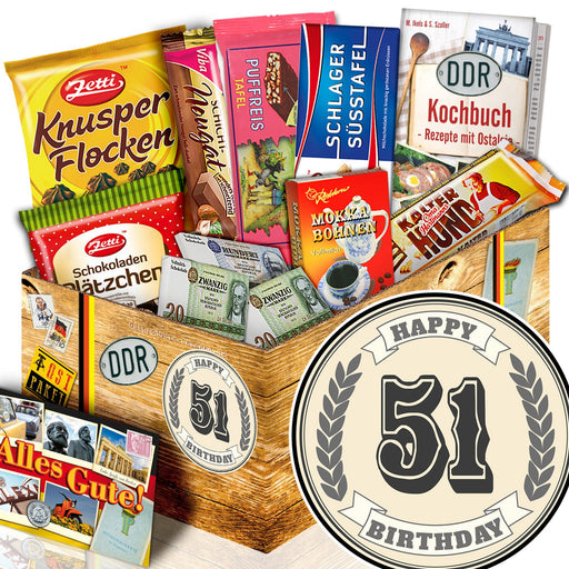 51 Zahl - Geschenkset Ostpaket "Schokoladenbox M" - Ossiladen I Ostprodukte Versand