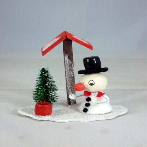 6 Stück original Tischschmuck Schneemann