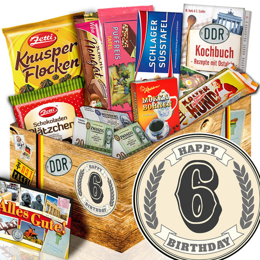 6 Zahl - Geschenkset Ostpaket "Schokoladenbox M" - Ossiladen I Ostprodukte Versand