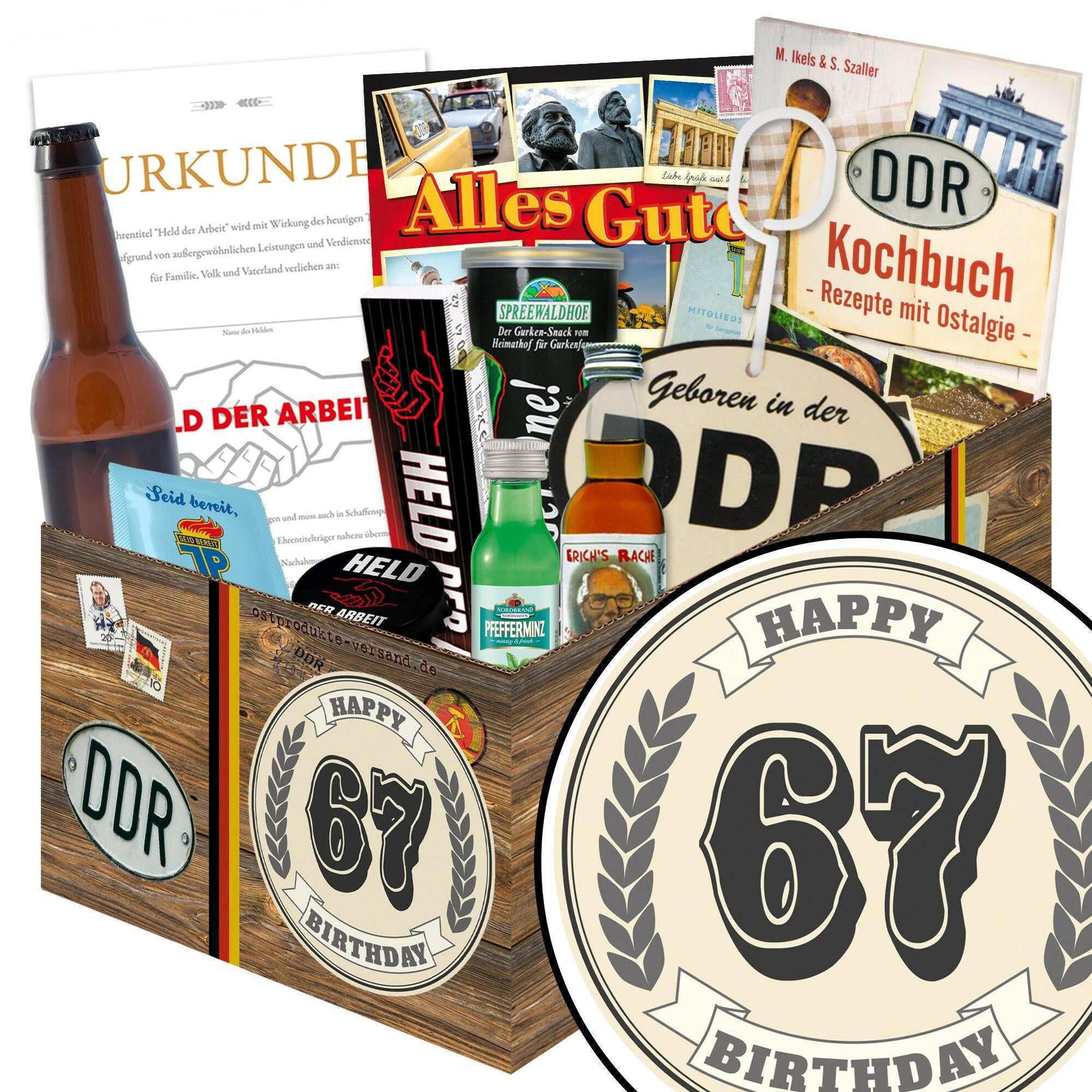 67 Zahl - Geschenkset Ostpaket "Männer Box" - Ossiladen I Ostprodukte Versand