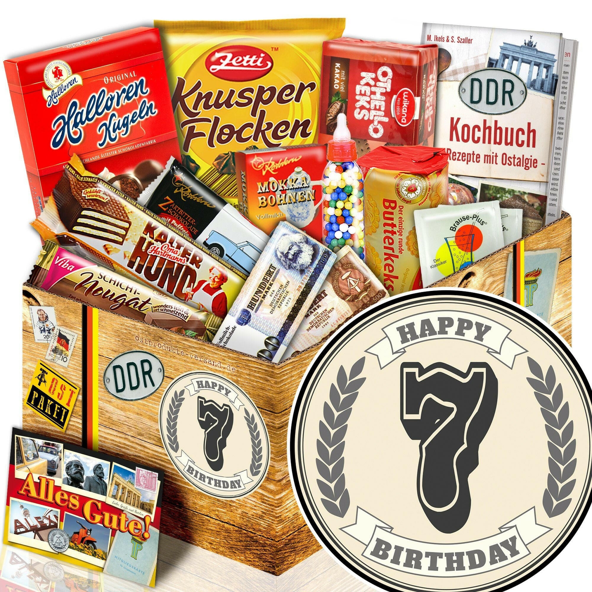 7 Zahl - Süßigkeiten Set DDR L - Ossiladen I Ostprodukte Versand