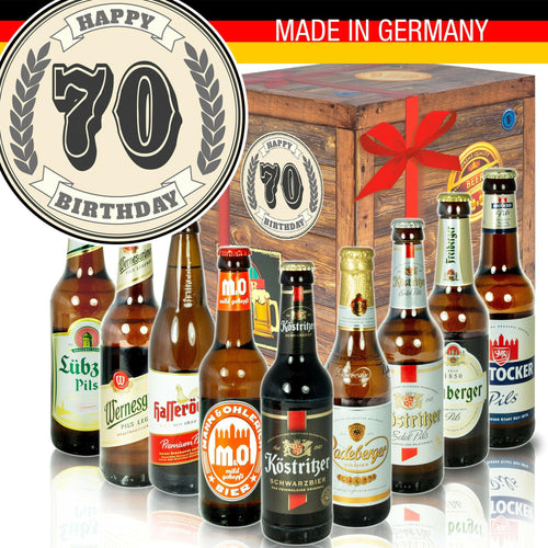 70 Zahl - Geschenkbox "Ostbiere" 9er Set - Ossiladen I Ostprodukte Versand
