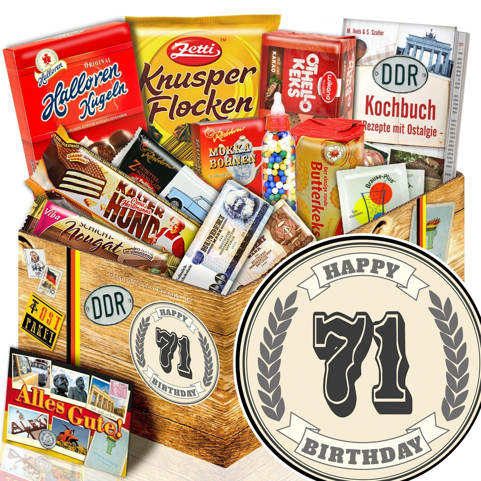 71 Zahl - Süßigkeiten Set DDR L - Ossiladen I Ostprodukte Versand