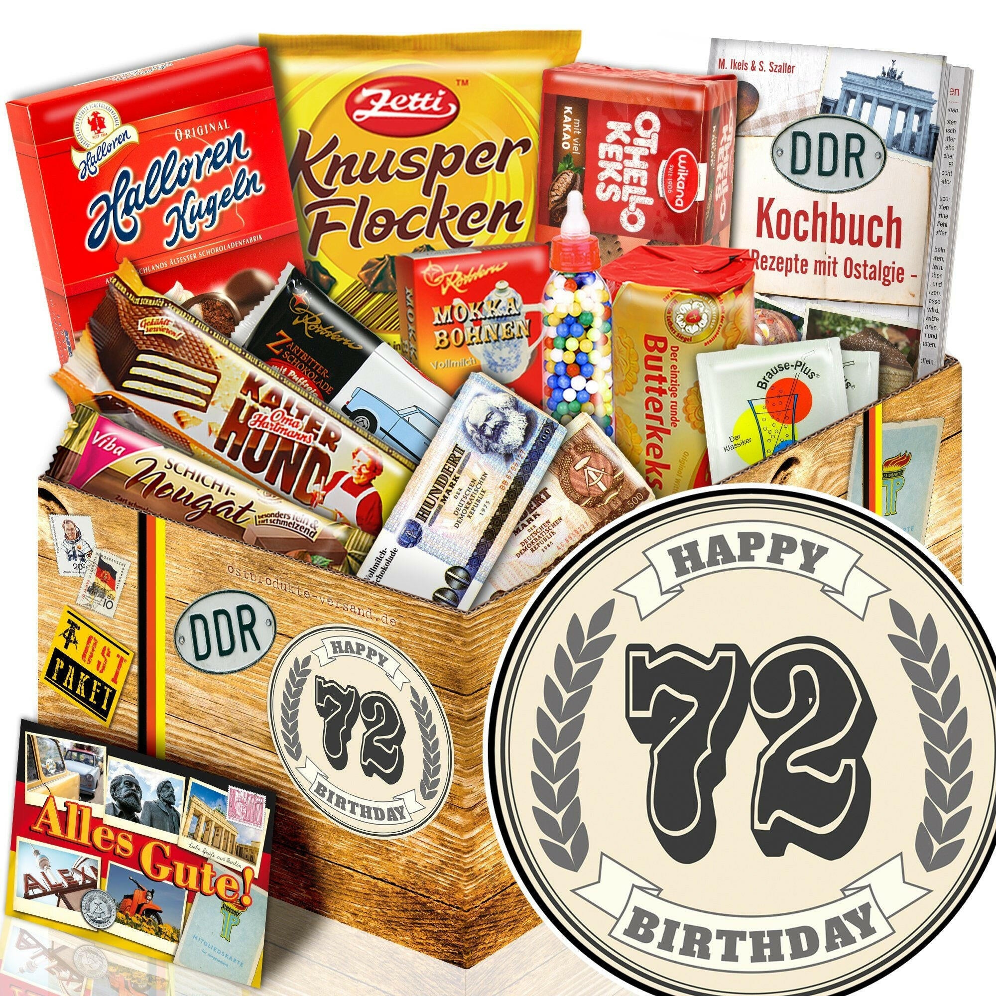 72 Zahl - Süßigkeiten Set DDR L - Ossiladen I Ostprodukte Versand