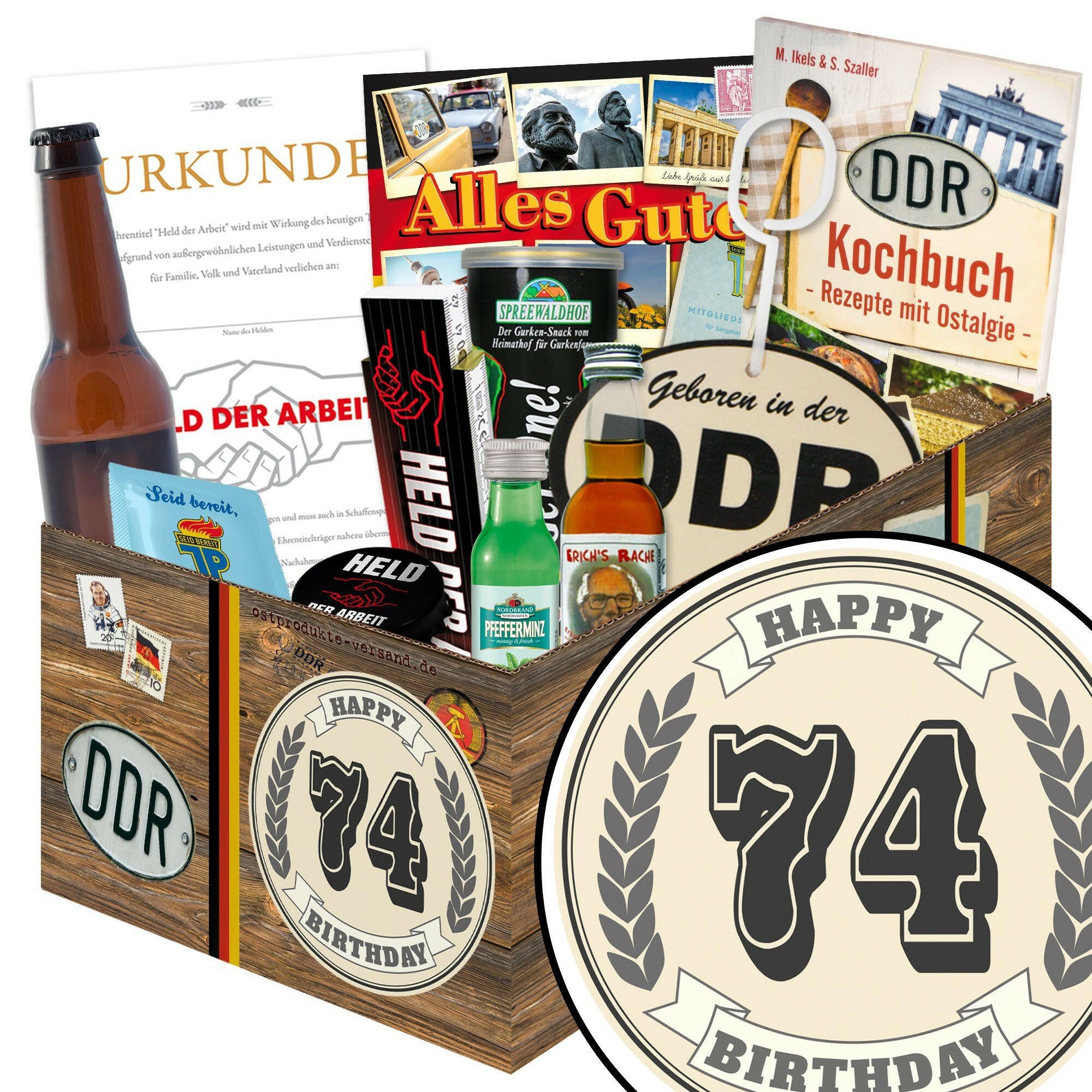 74 Zahl - Geschenkset Ostpaket "Männer Box" - Ossiladen I Ostprodukte Versand