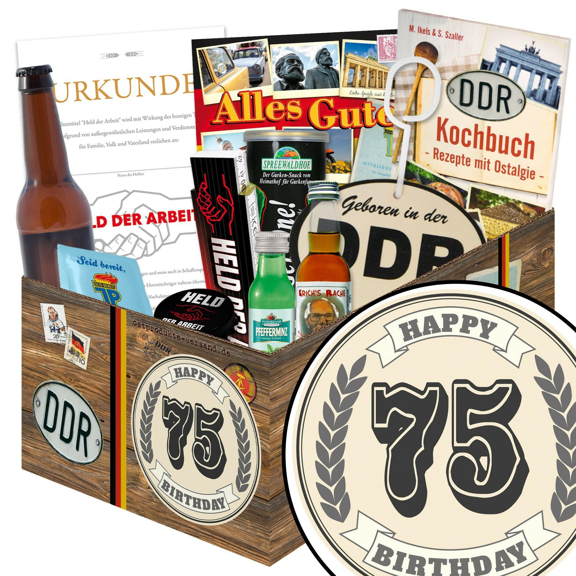 75 Zahl - Geschenkset Ostpaket "Männer Box" - Ossiladen I Ostprodukte Versand