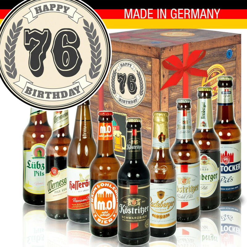76 Zahl - Geschenkbox "Ostbiere" 9er Set - Ossiladen I Ostprodukte Versand