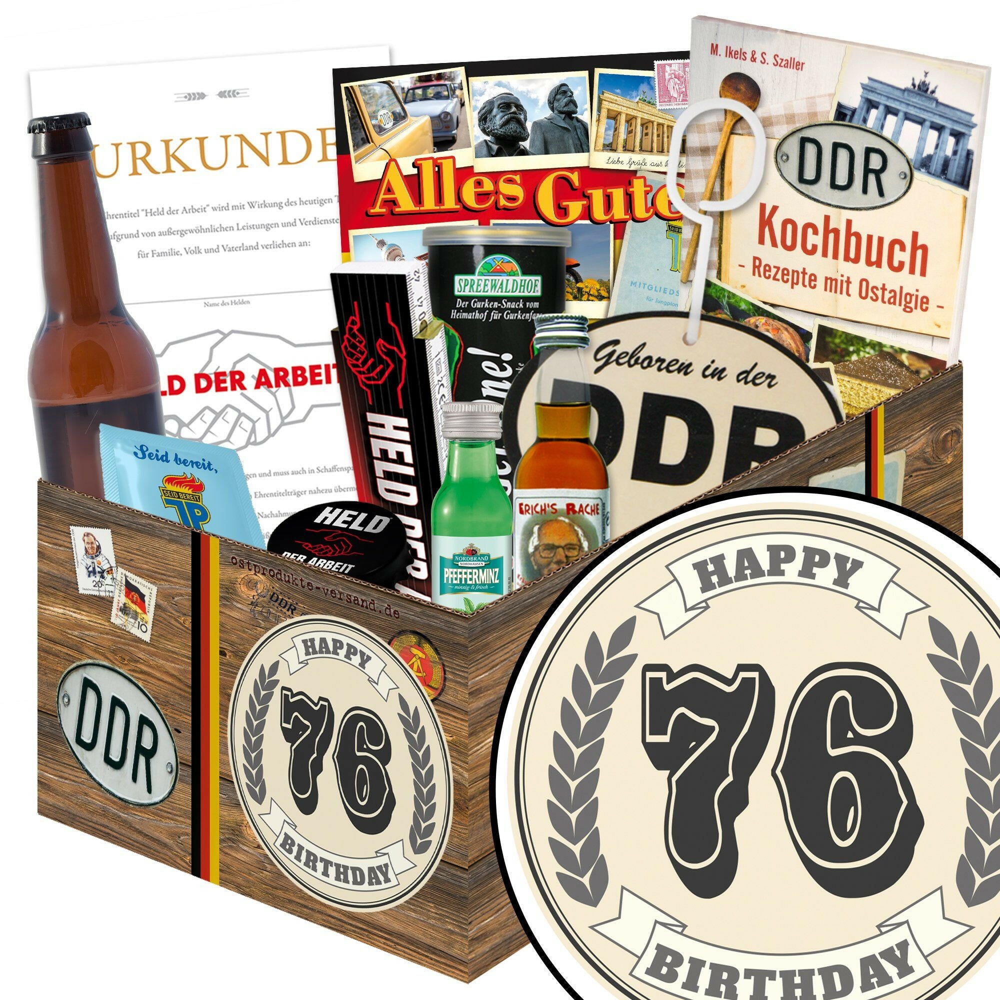76 Zahl - Geschenkset Ostpaket "Männer Box" - Ossiladen I Ostprodukte Versand