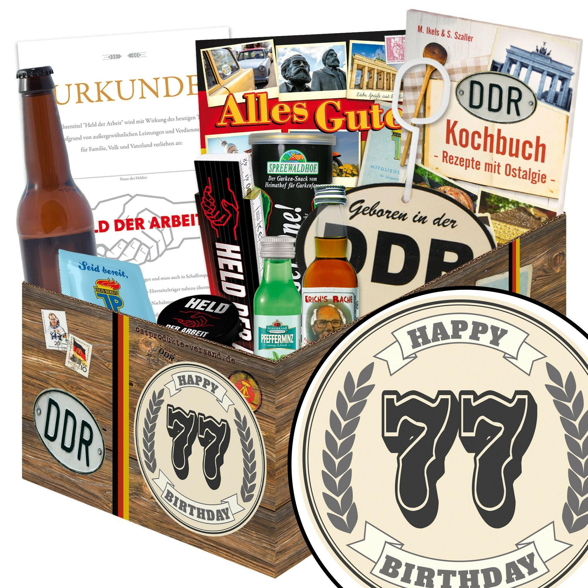 77 Zahl - Geschenkset Ostpaket "Männer Box" - Ossiladen I Ostprodukte Versand