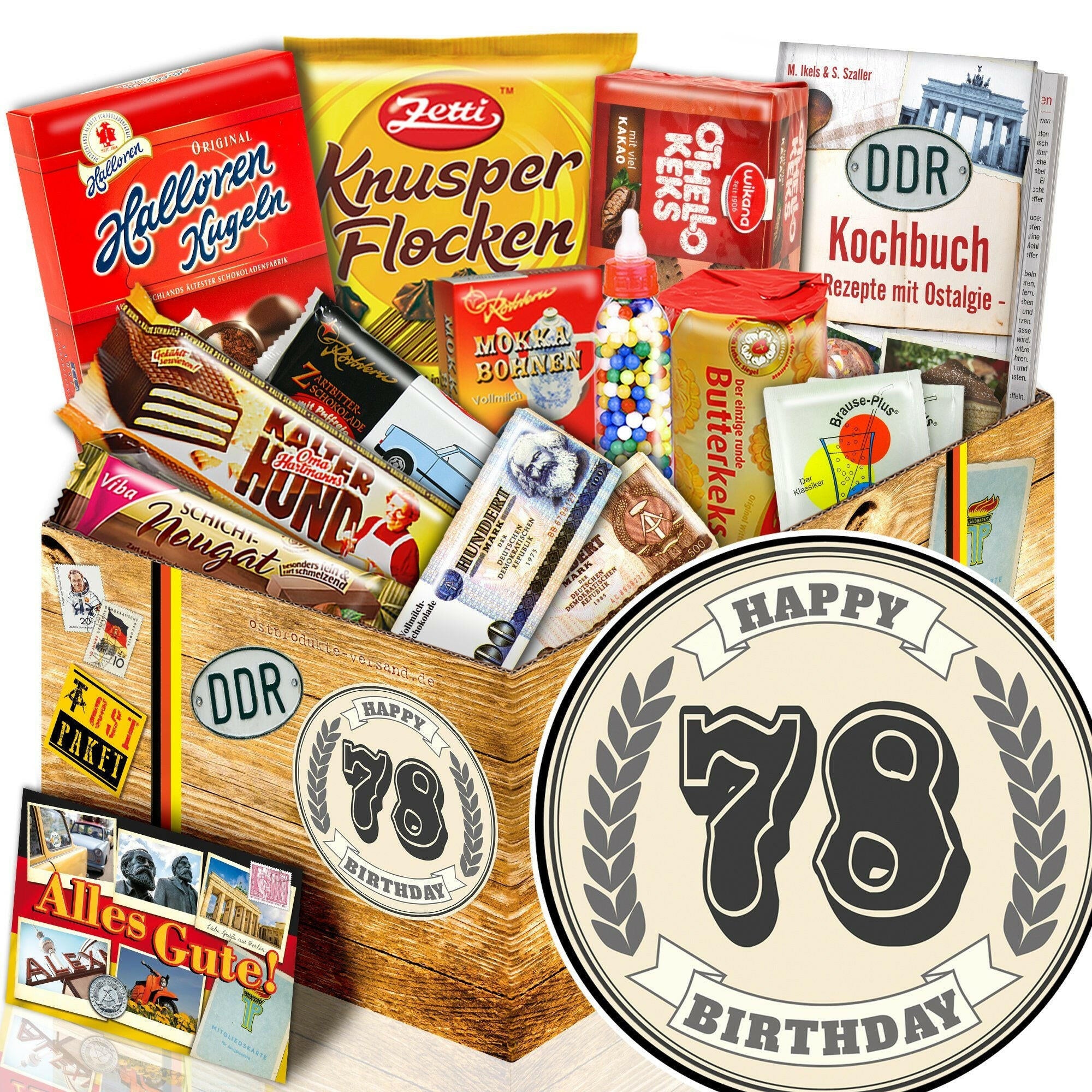 78 Zahl - Süßigkeiten Set DDR L - Ossiladen I Ostprodukte Versand
