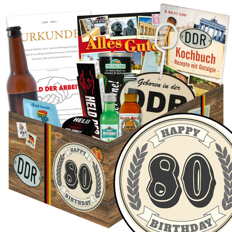 80 Zahl - Geschenkset Ostpaket "Männer Box" - Ossiladen I Ostprodukte Versand