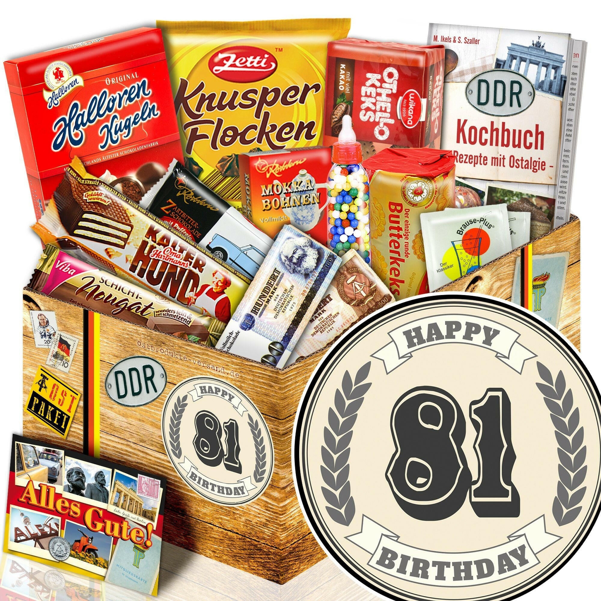 81 Zahl - Süßigkeiten Set DDR L - Ossiladen I Ostprodukte Versand