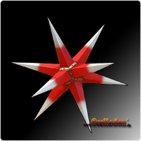 Zwickauer Adventsstern - Rot-Weiss, 55cm