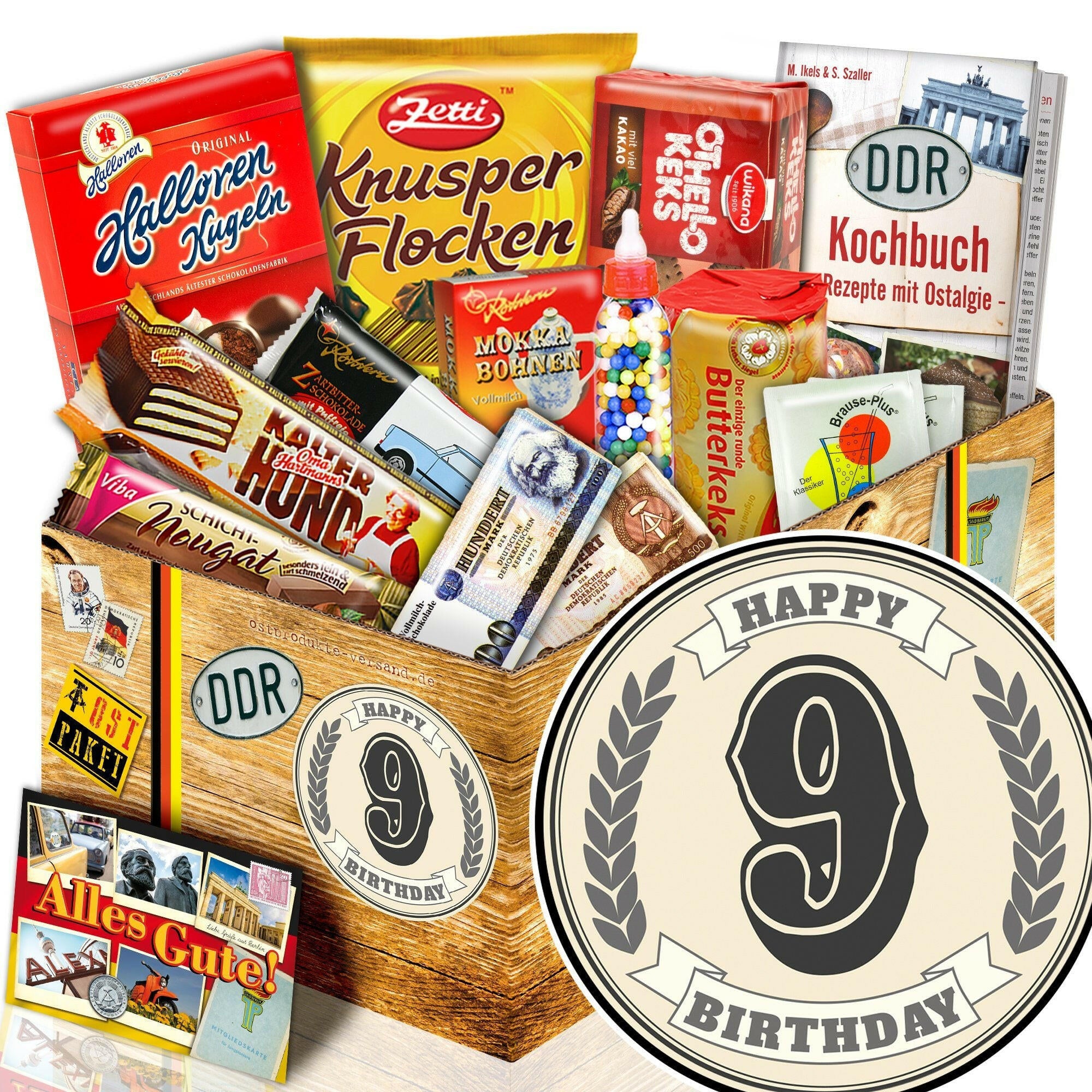 9 Zahl - Süßigkeiten Set DDR L - Ossiladen I Ostprodukte Versand