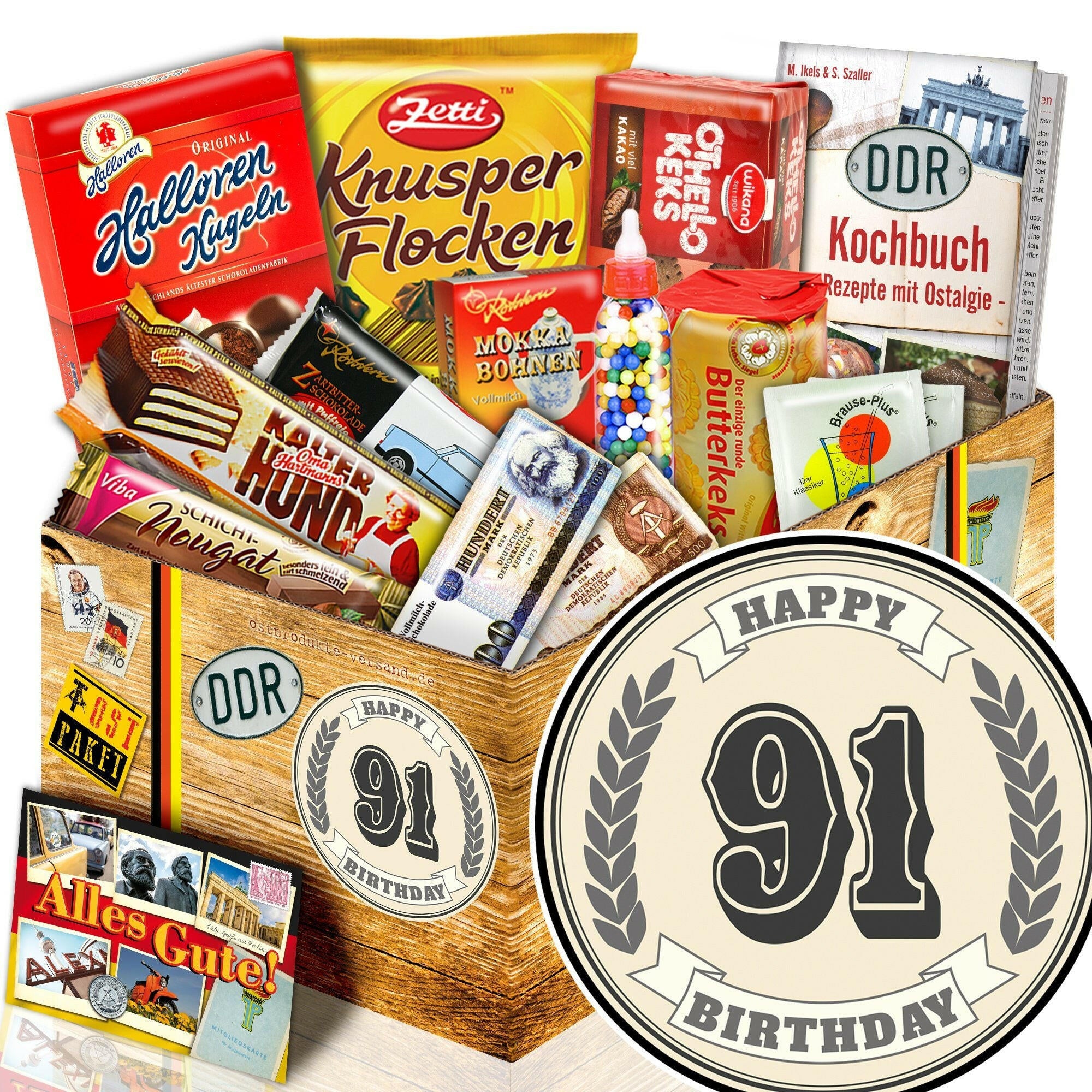 91 Zahl - Süßigkeiten Set DDR L - Ossiladen I Ostprodukte Versand