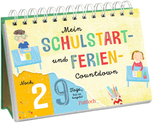 Mein Schulstart- und Ferien-Countdown - Spiralaufsteller - 26 Seiten