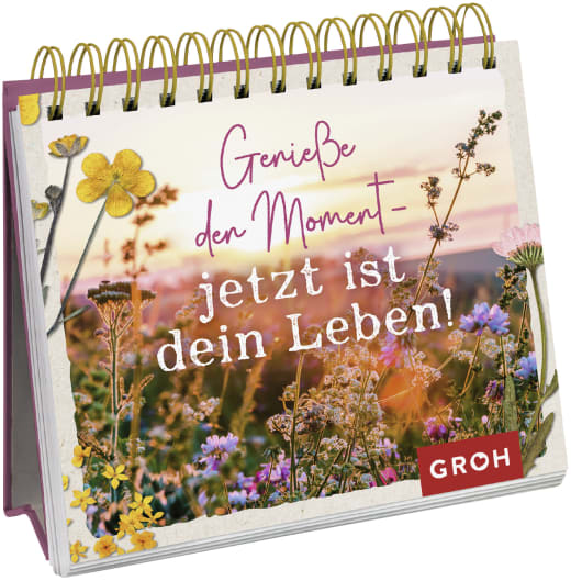 Genieße den Moment – jetzt ist dein Leben! - Spiralaufsteller - 144 Seiten