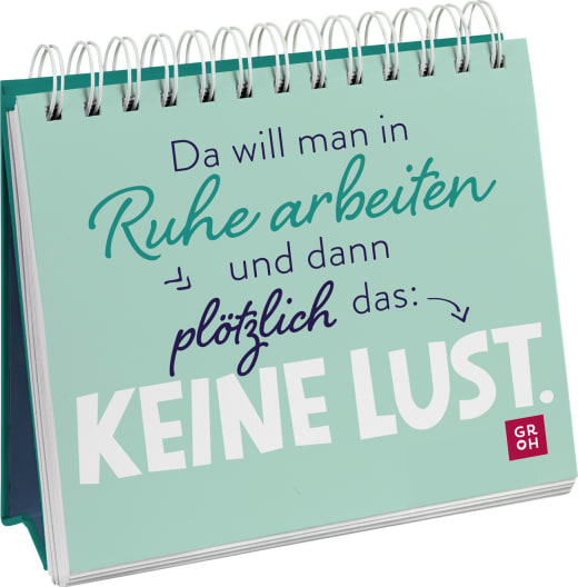 Da will man in Ruhe arbeiten und dann plötzlich das: keine Lust. - Spiralaufsteller - 52 Seiten