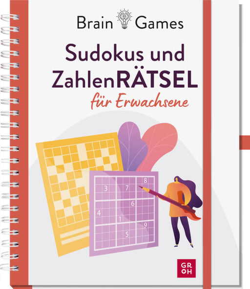 Brain Games - Sudokus und Zahlenrätsel für Erwachsene - Eintragbuch HC - 144 Seiten